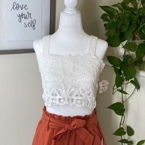 NWT Boho Crochet Cropped Cami